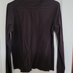 Elegant Deep Purple Long Sleeve Top
